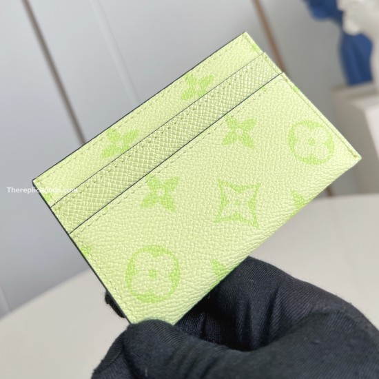 replica DOUBLE CARD HOLDER LEMON YELLOW MONOGRAM CANVAS M14360 UK