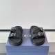 replica AQUA SANDALS BLACK OBLIQUE JACQUARD - CDS36 UK
