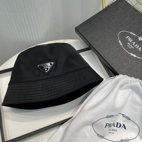 replica RE-NYLON BUCKET HAT IN BLACK UK