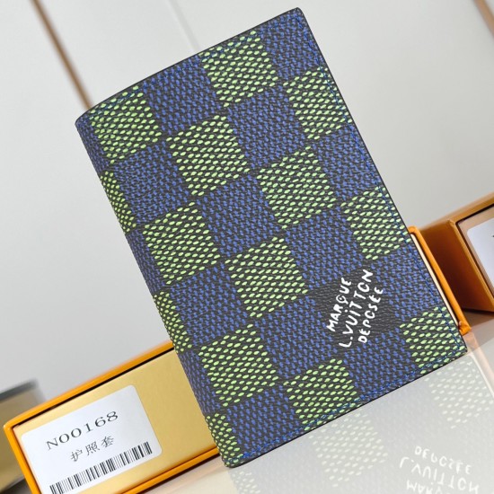 Replica L 12781 LFR#15532 Buddha Luxury Replica Passport Cover Blue Green Damier Heritage Canvas N00168 Uk - 12781 - Buddha Luxury