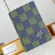 Replica L 12781 LFR#15532 Buddha Luxury Replica Passport Cover Blue Green Damier Heritage Canvas N00168 Uk - 12781 - Buddha Luxury