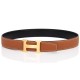 replica BELT GOLD AND BLACK REVERSIBLE LEATHER GOLD BUCKLE - B62 UK