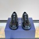 replica COMBAT DERBY SHOE BLACK POLISHED CALFSKIN WITH BEIGE AND BLACK OBLIQUE JACQUARD - CD326 UK