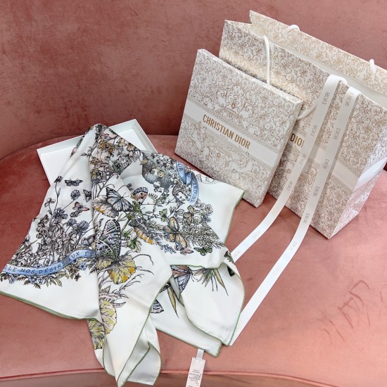 replica BUTTERFLY AROUND THE WORLD 90 SQUARE SCARF IN WHITE UK