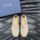Dior Men's Granville Beige Suede Loafers Top View in beige and white Top-down overhead view of Dior Men's Granville beige oblique suede loafers in beige and white