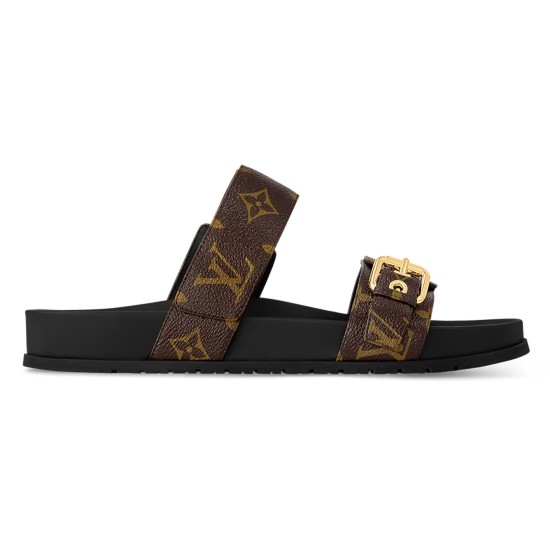 replica BOM DIA FLAT COMFORT MULES IN BROWN - LVS97 UK