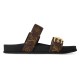 replica BOM DIA FLAT COMFORT MULES IN BROWN - LVS97 UK