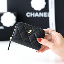 CLASSIC ZIPPED COIN PURSE GRAINED CALFSKIN & GOLD METAL BLACK UK CLASSIC ZIPPED COIN PURSE GRAINED CALFSKIN & GOLD METAL BLACK UK