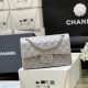 Replica Chanel 13023 CFR#12246 Buddha Luxury Replica Chanel Small Classic Handbag In Grey Lamskin And Silver-Tone Metal Uk - 13023 - Buddha Luxury
