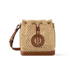 Noe Bb Bucket Bag Natural/Tan Raffia M24722 Uk