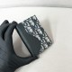 replica SADDLE BI-FOLD CARD HOLDER BLACK GRAINED CALFSKIN LEATHER MARQUETRY WITH BEIGE AND BLACK OBLIQUE JACQUARD UK