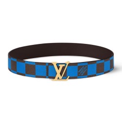 Lv Initiales 40Mm Reversible Belt Blue - B354 Uk