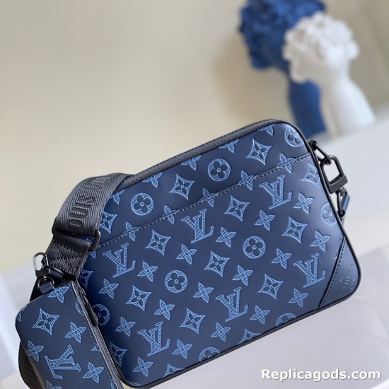 Replica L 15816 LFR#4201 Buddha Luxury Replica M45730 Duo Messenger Bag Navy Blue Monogram Shadow Cowhide Leather Uk - 15816 - Buddha Luxury