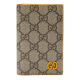 replica LONG CARD CASE WITH GG DETAIL YELLOW LEATHER TRIM UK