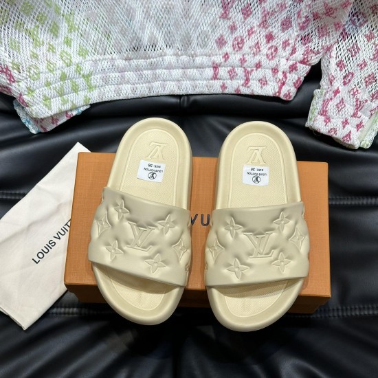 replica WATERFRONT MULE SLIDES IN BEIGE - LVS75 UK