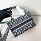 Replica Dior 13208 DFR#13980 Buddha Luxury Replica Mini Book Tote Blue Toile De Jouy Reverse Embroidery Uk - 13208 - Buddha Luxury