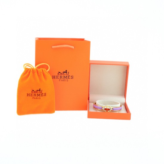 replica HERMES MINI CLIC CHAINE DANCRE BRACELET IN PURPLE GOLD UK