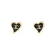 replica CHANEL METAL CC HEART EARRINGS IN GOLD AND BLACK UK
