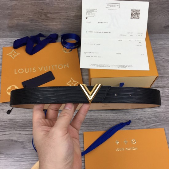 replica BLACK EPI LEATHER ESSENTIAL V BELT - B91 UK