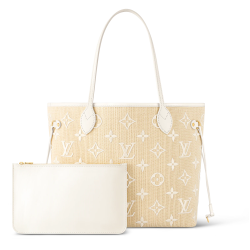 NEVERFULL MM TOTE BAG IN WHITE AND BEIGE M22839 UK