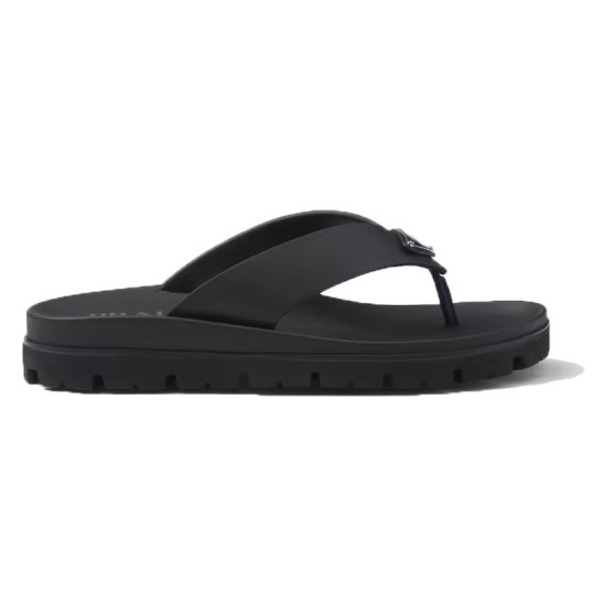 replica RUBBER THONG SANDALS IN BLACK - PDS26 UK