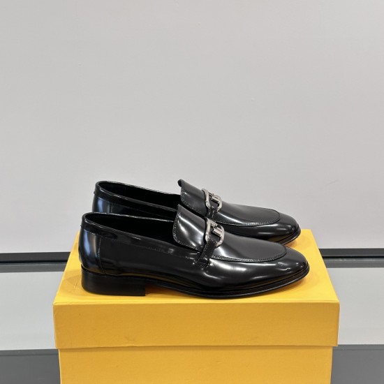 replica OLOCK LOAFERS BLACK LEATHER - FD161 UK
