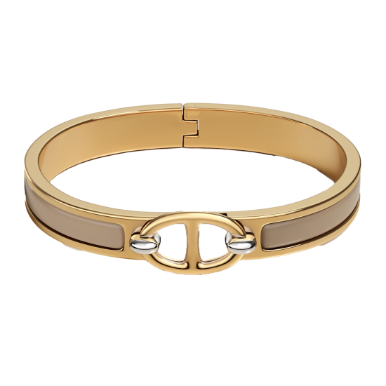 replica HERMES MINI CLIC CHAINE DANCRE BRACELET MARRON GLACÉ UK
