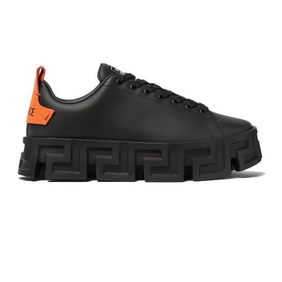 replica GRECA LABYRINTH LACE-UP SHOES IN BLACK - VS50 UK