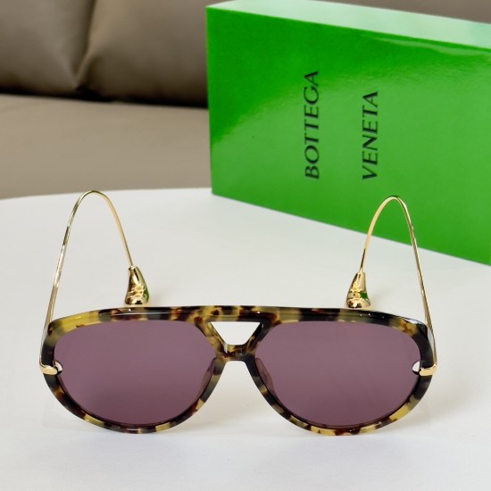 Replica Drop Aviator Sunglasses In Havana And Grey Bv1273 - Sg112 Uk