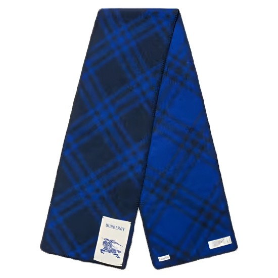 replica VINTAGE CHECK WOOL SCARF IN BLUE UK