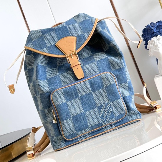 Replica Montsouris Backpack Damier Leather M40708 Uk - 13852 - Buddha Luxury