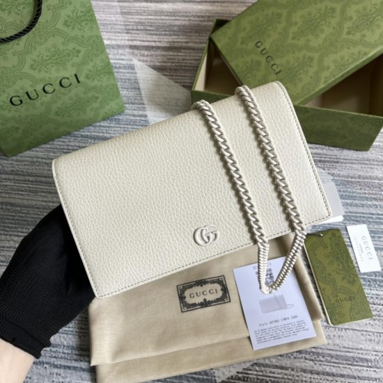 replica GG MARMONT WALLET ON CHAIN WHITE UK