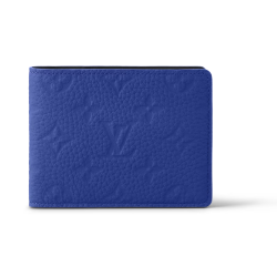 Multiple Wallet Blue Embossed Taurillon Monogram Cowhide Leather M82563 Uk