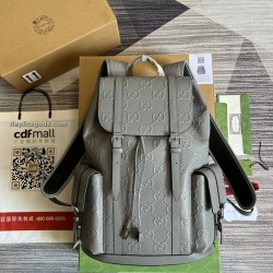 Gg Embossed Backpack In Grey Uk