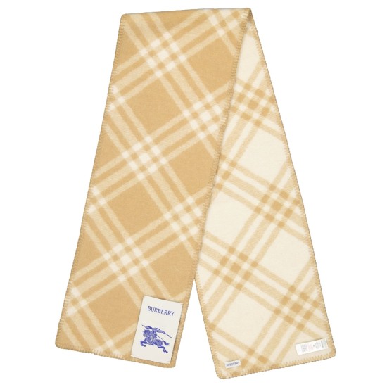Replica Vintage Check Wool Scarf In Beige Uk