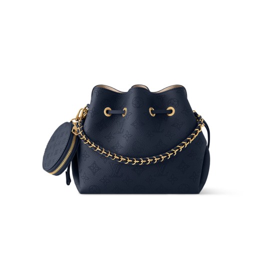 Replica L Women CrossBody and Shoulder Bella Handbag Navy Blue Mahina Calfskin Leather M14315 Uk