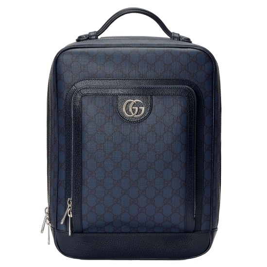 replica OPHIDIA GG MEDIUM BACKPACK BLUE AND BLACK GG SUPREME CANVAS TRIM UK