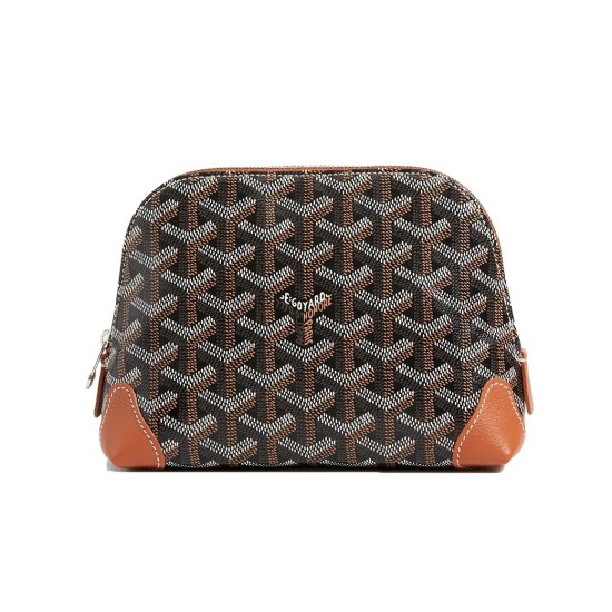 replica VENDOME COSMETIC POUCH IN BLACK AND TAN UK