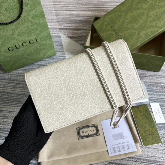 replica GG MARMONT WALLET ON CHAIN WHITE UK