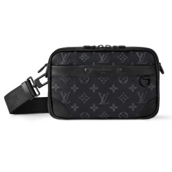ALPHA MESSENGER BAG BLACK MONOGRAM ECLIPSE COATED CANVAS M46955 UK