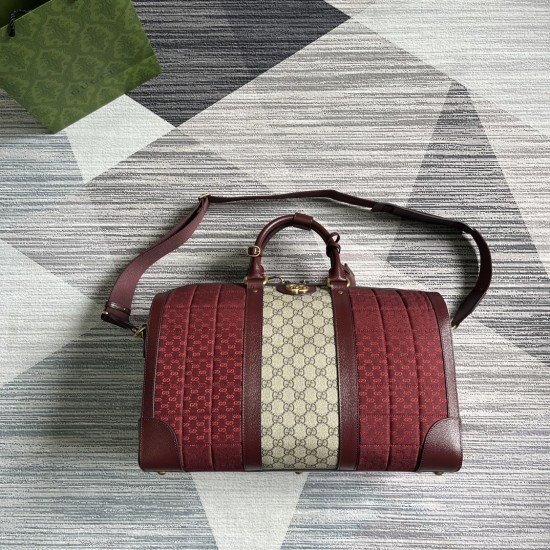 Replica MINI GG CANVAS SMALL DUFFLE BAG IN BEIGE AND RED UK replica MINI GG CANVAS SMALL DUFFLE BAG IN BEIGE AND RED UK