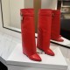 replica SHARK LOCK BOOTS IN LEATHER IN RED - GVC155 UK