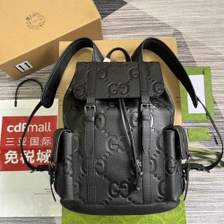 Jumbo Gg Logo-Embossed Leather Backpack Uk
