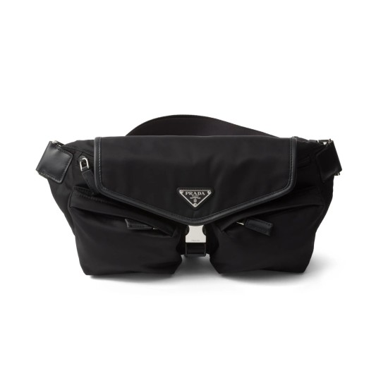 replica RE-NYLON BELT BAG IN BLACK UK