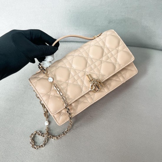 replica MISS MINI BAG SAND-COLORED CANNAGE LAMBSKIN UK