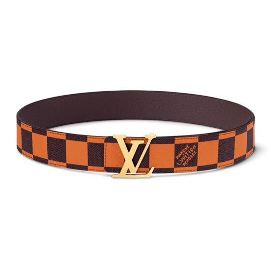 replica LV INITIALES 40MM REVERSIBLE BELT ORANGE - B356 UK