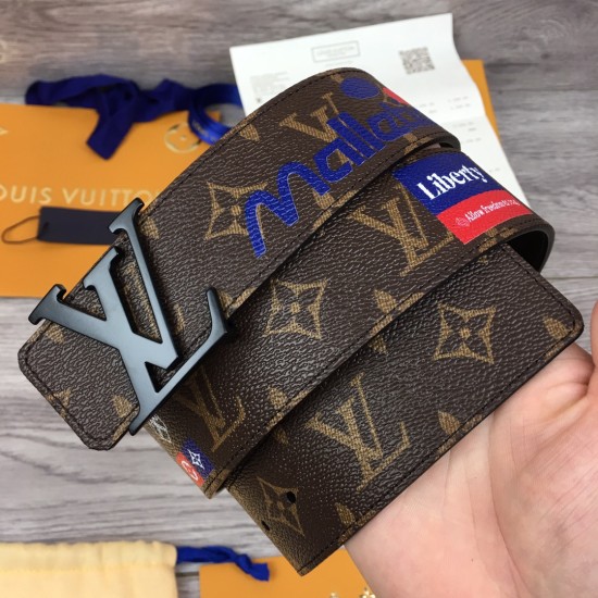 Replica LV INITIALES BELT MONOGRAM LOGO STORY 40MM BROWN - B87 UK replica LV INITIALES BELT MONOGRAM LOGO STORY 40MM BROWN - B87 UK