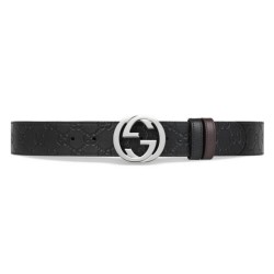 Signature Belt With Silver G Buckle - B36 Uk