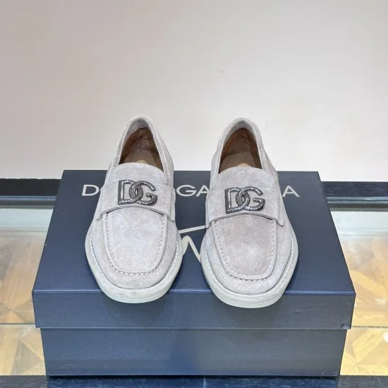 Replica Dolce & Gabbana 11079 DFR#14421 Buddha Luxury Replica Logo Loafers In Grey - Gd224 Uk - 11079 - Buddha Luxury