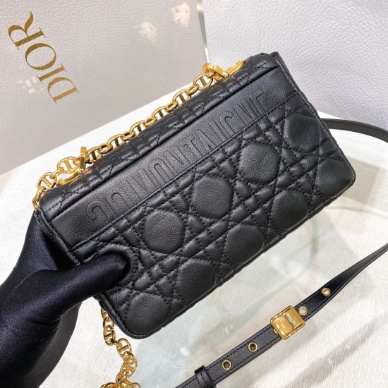 Replica Dior 13293 DFR#12162 Buddha Luxury Replica Small Caro Bag Black Supple Cannage Calfskin Uk - 13293 - Buddha Luxury